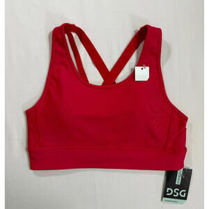 DSG Women's Racerback Compression Bra Watermelon Rouge Size Medium